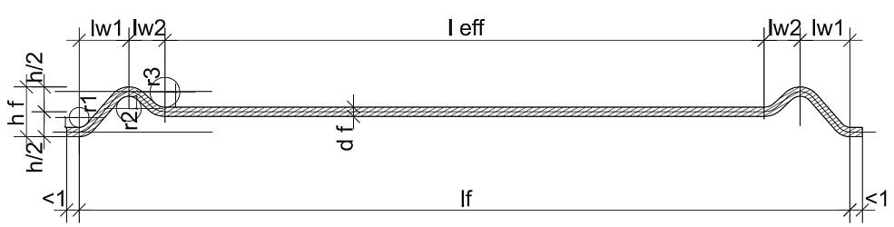 профиль в разрезе, чертеж Склеенная фибра Hendix Prime XP 75/62